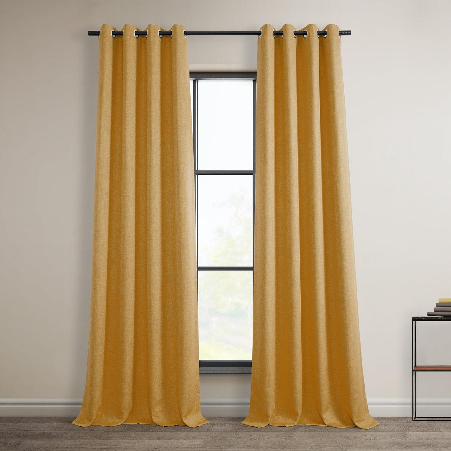 Floral Eyelet Curtains Ready Made Fully Lined Ring Top Modern Yellow Blue