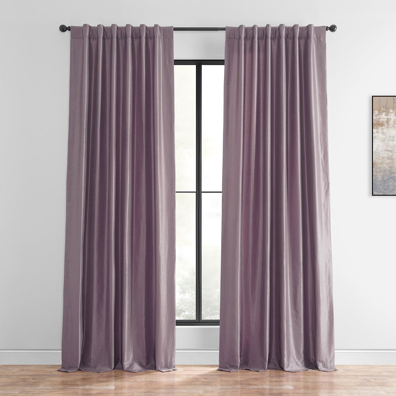 Dark Plum Silk Dupioni Drapes & Curtains