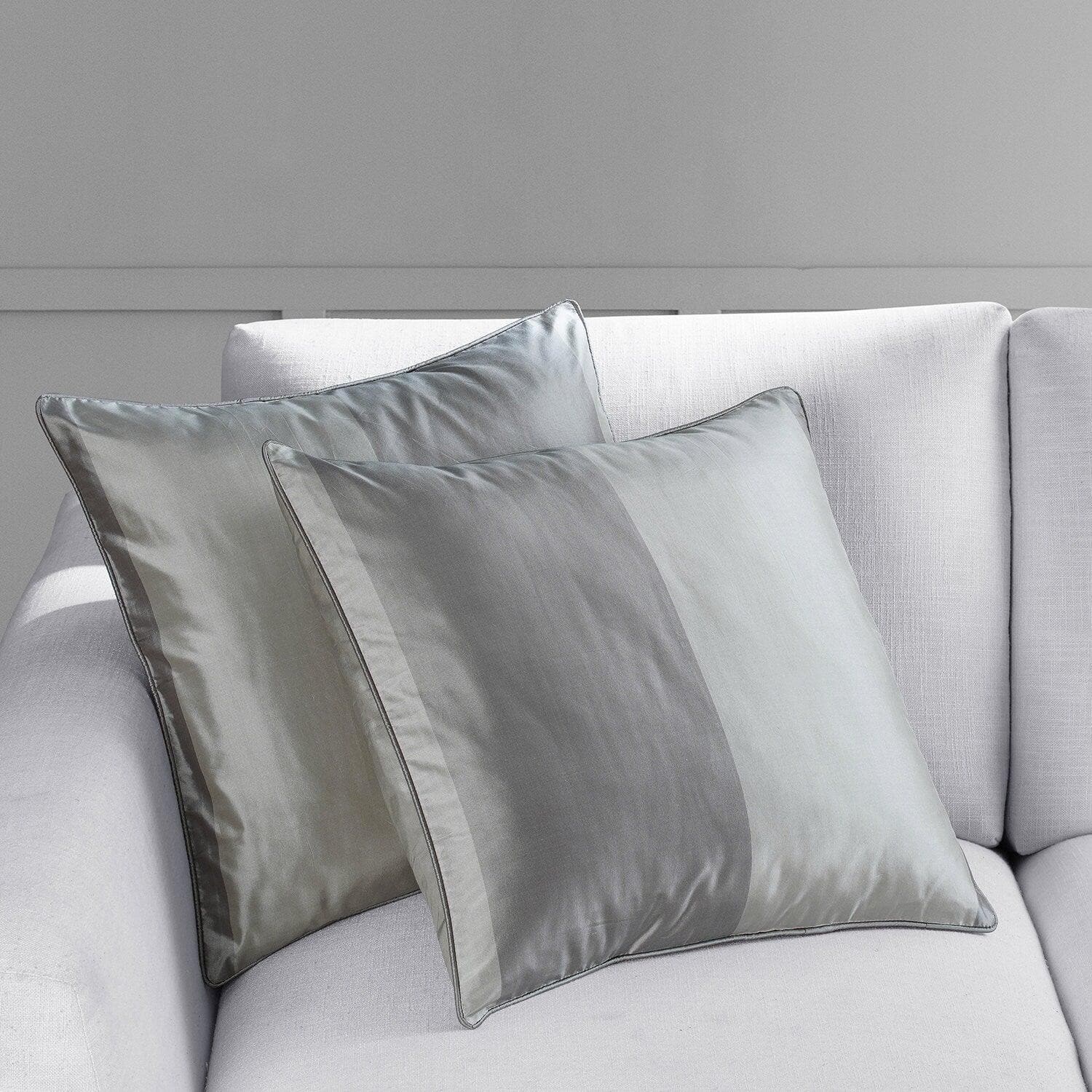 Grey striped cushion outlet covers