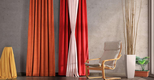 velvet drapes in fall colors