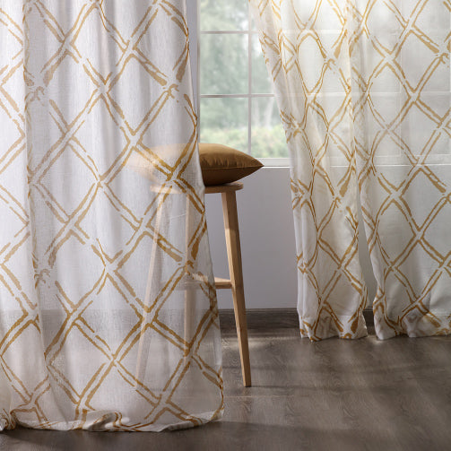 Printed Polyester Sheer Curtains