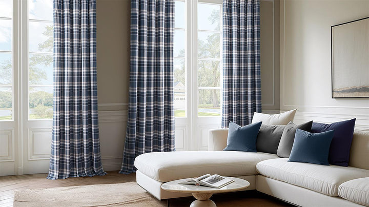 Heritage Weave Cotton Room Darkening Curtains - HalfPriceDrapes.com