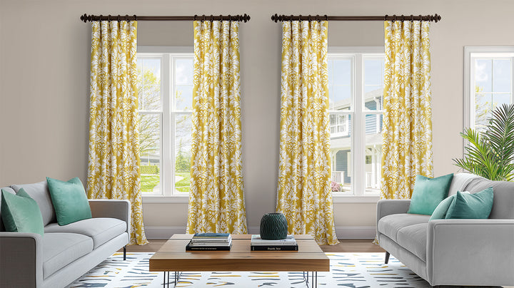 Printed Cotton Room Darkening Curtains - HalfPriceDrapes.com