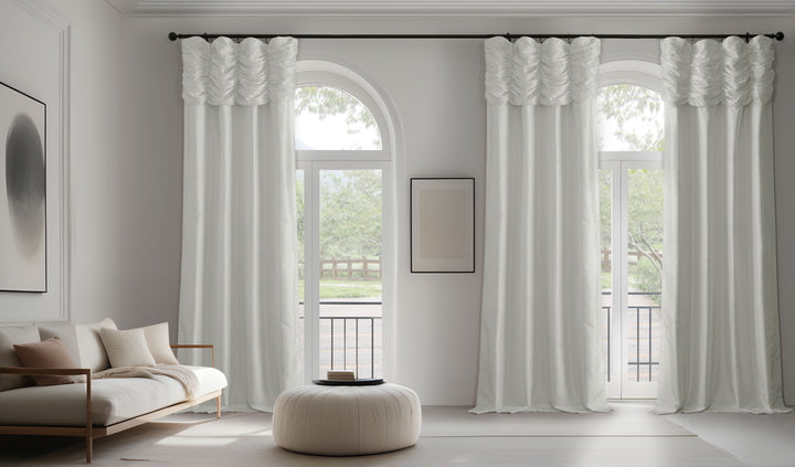 Solid Faux Silk Taffeta Room Darkening Curtains - HalfPriceDrapes.com