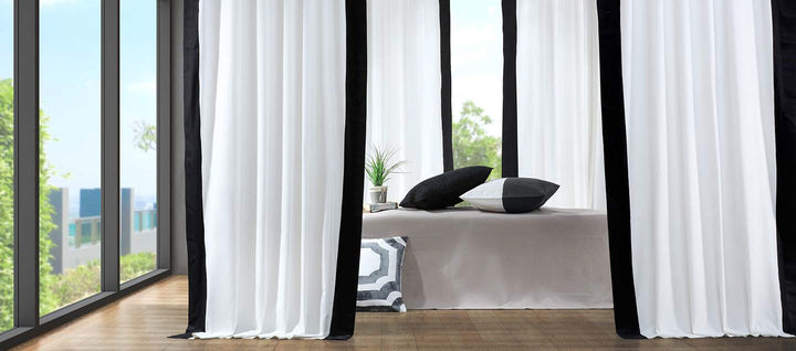 Vertical Printed Cotton Light Filtering Curtains - HalfPriceDrapes.com