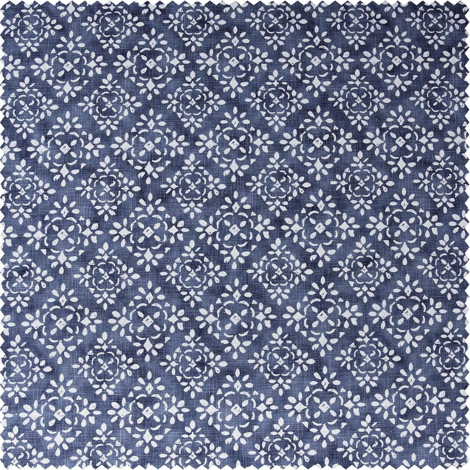 Splash Indigo Geometric Textured Printed Cotton Cushion Covers - Pair