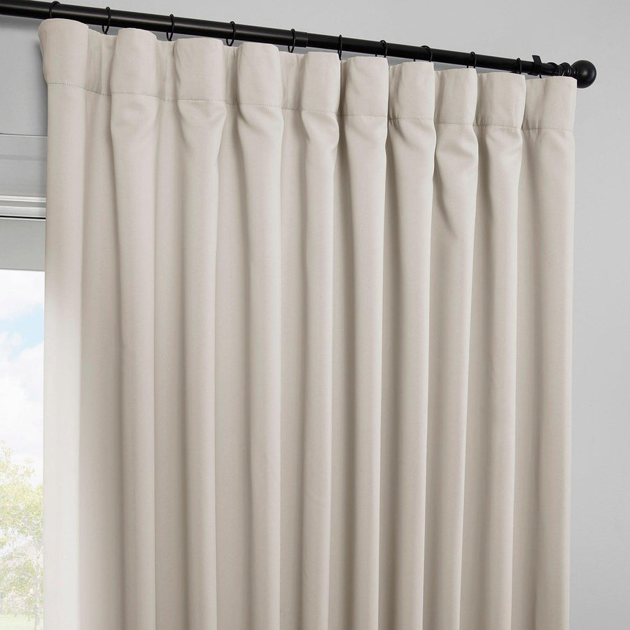 Alabaster Beige Extra Wide Polyester Room Darkening Curtain - HalfPriceDrapes.com