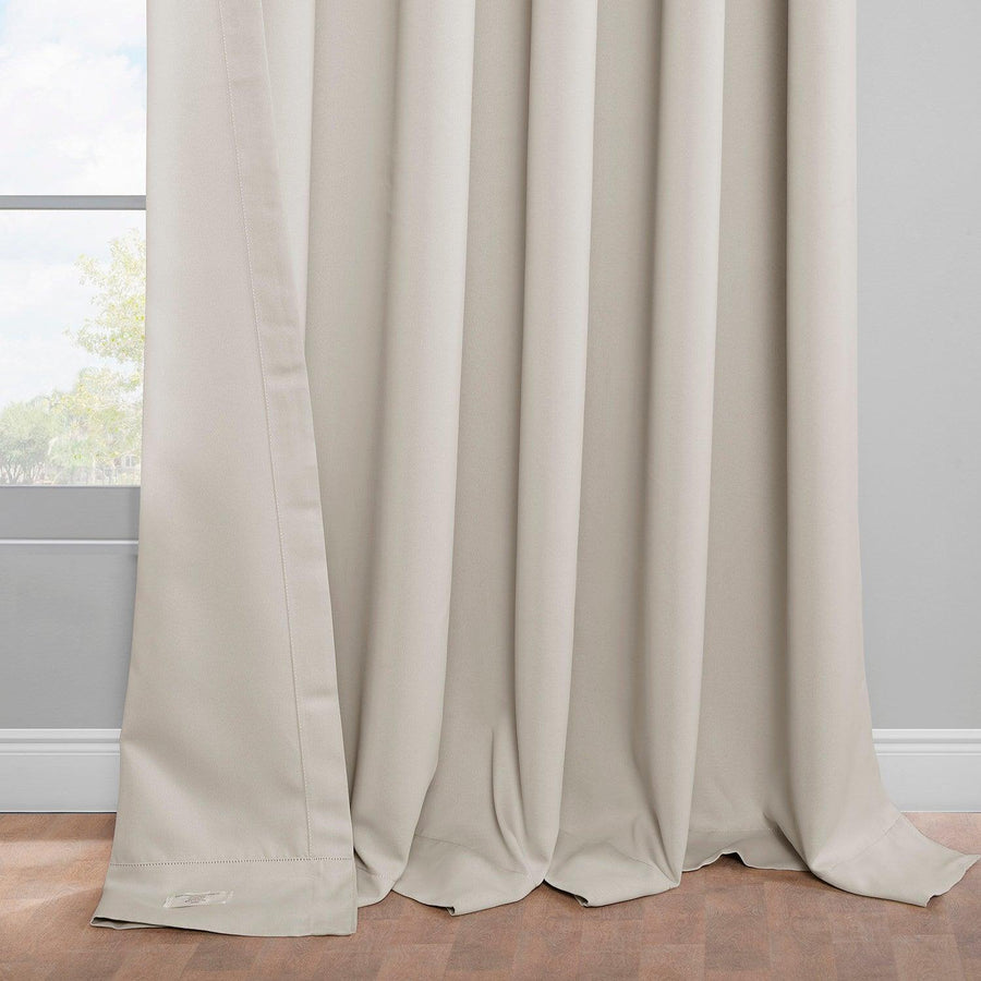 Alabaster Beige Extra Wide Polyester Room Darkening Curtain - HalfPriceDrapes.com