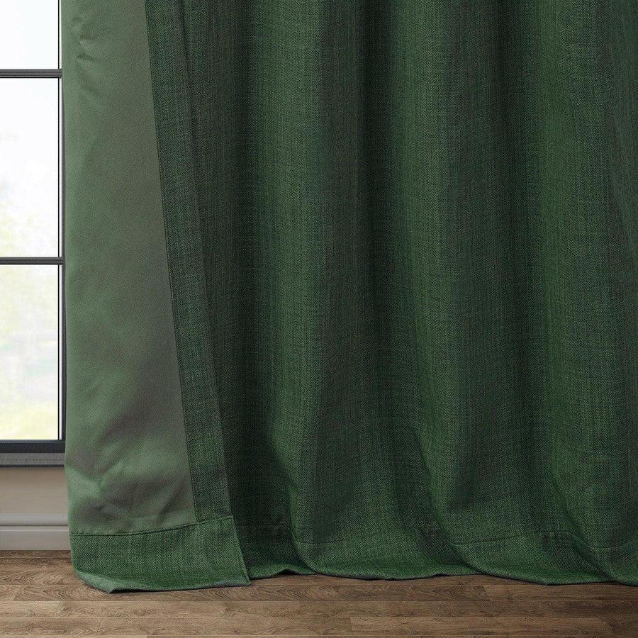 Denim Textured Faux Linen Room Darkening Curtain