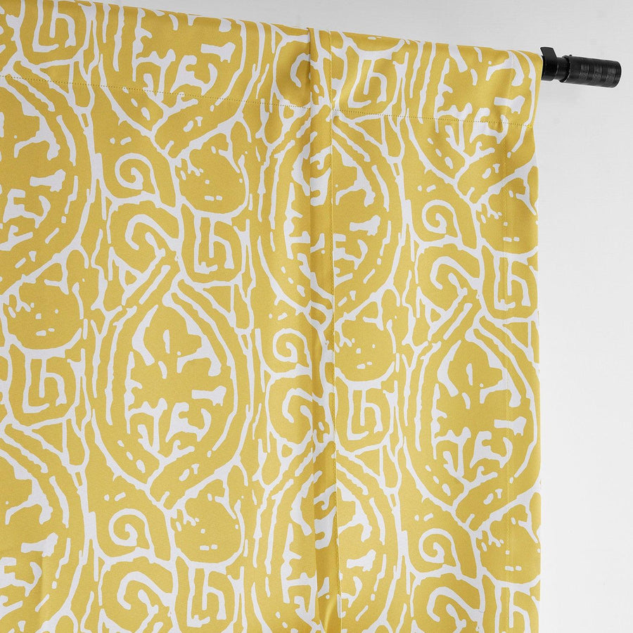 Abstract Misted Yellow Tie-Up Window Shade - HalfPriceDrapes.com