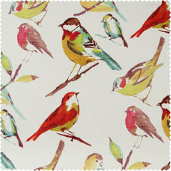 Songbird Multicolor Emblem Textured Printed Cotton Cushion Covers - Pair