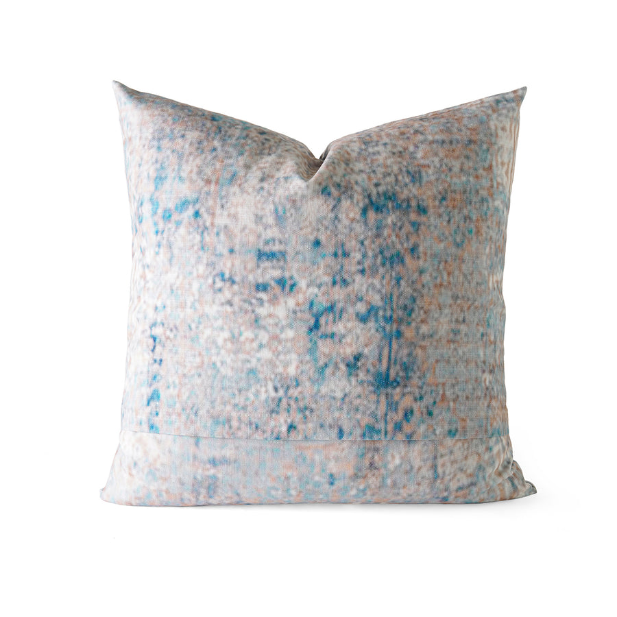 Sandbanks Blue Abstract Textured Printed Cotton Cushion Covers - Pair