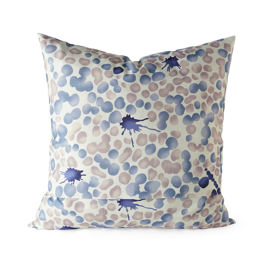 Pebbles Blue Abstract Textured Printed Cotton Cushion Covers - Pair