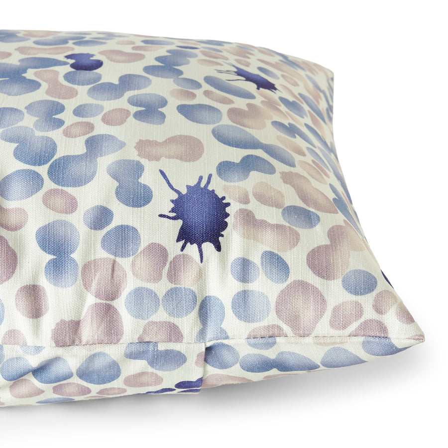 Pebbles Blue Abstract Textured Printed Cotton Cushion Covers - Pair