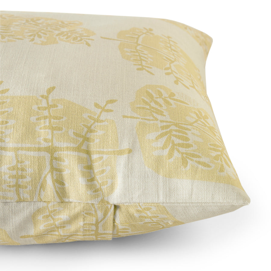 Lucky Leaf Mushroom Floral Textured Printed Cotton Cushion Covers - Pair