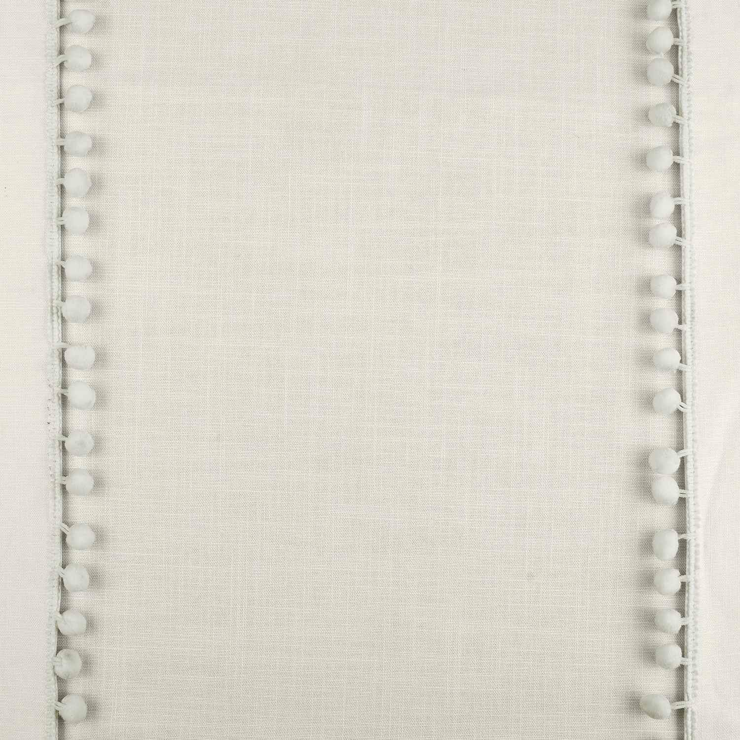 Channing White Bordered Modern Hampton Textured Cotton Light Filtering Curtain