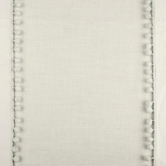 Channing White Bordered Modern Hampton Textured Cotton Light Filtering Curtain