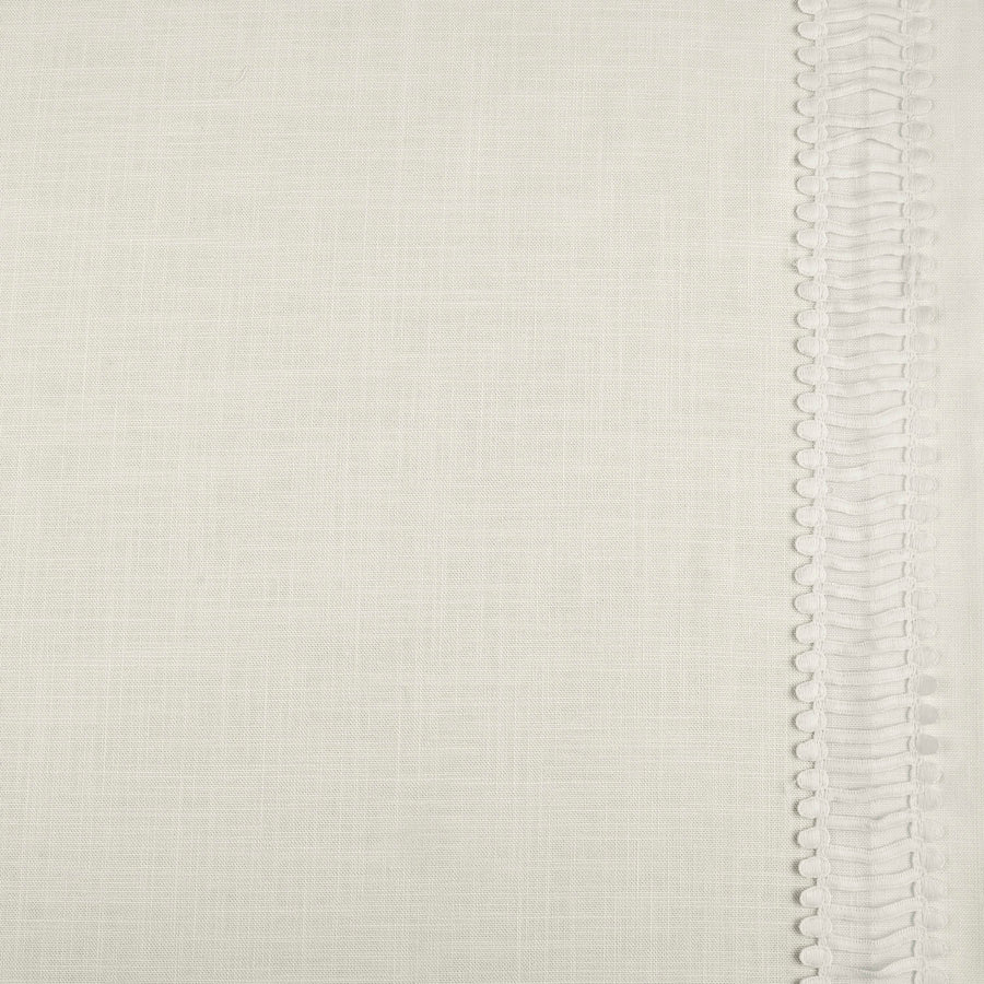 Maidstone White Bordered Modern Hampton Textured Cotton Swatch