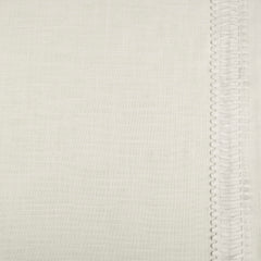 Maidstone White Bordered Modern Hampton Textured Cotton Light Filtering Curtain