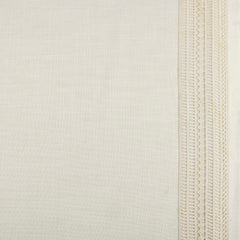 Stony Moasic White Bordered Modern Hampton Textured Cotton Light Filtering Curtain