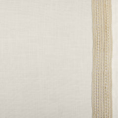 Ridge Lattice White Bordered Modern Hampton Textured Cotton Light Filtering Curtain