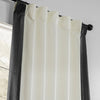 Off-White & Graphite Fresh Pop Dobby Linen Light Filtering Curtain - HalfPriceDrapes.com