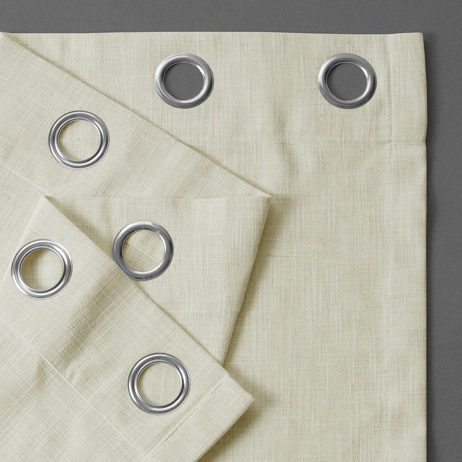 Barley Grommet Heavy Faux Linen Curtain