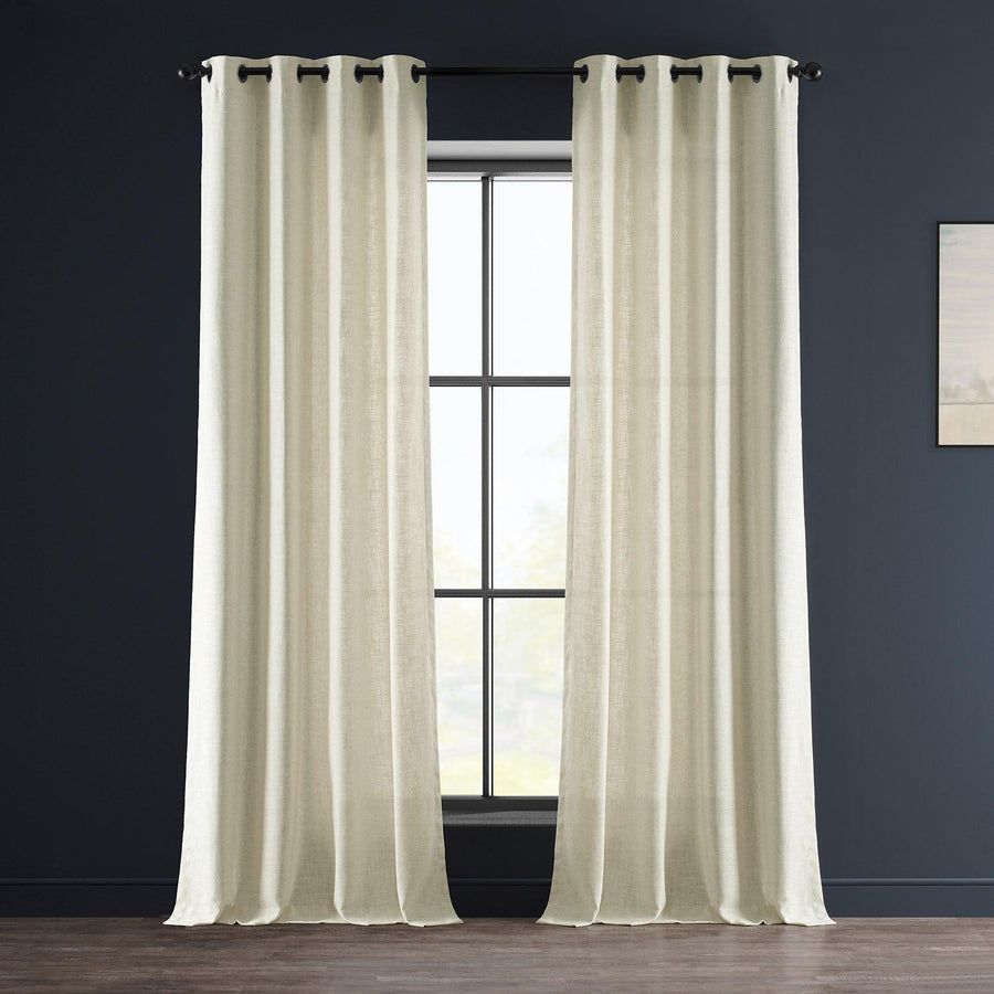 Barley Grommet Heavy Faux Linen Curtain