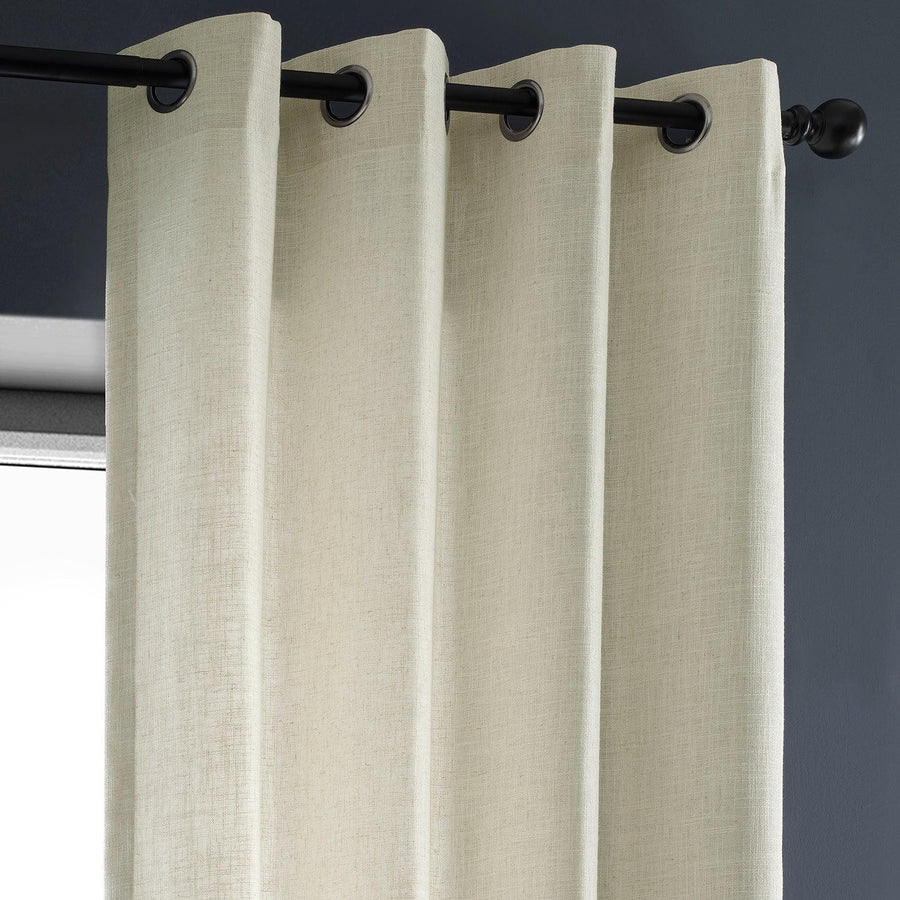 Barley Grommet Heavy Faux Linen Curtain