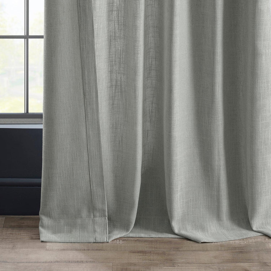 Ash Grey Heavy Faux Linen Curtain