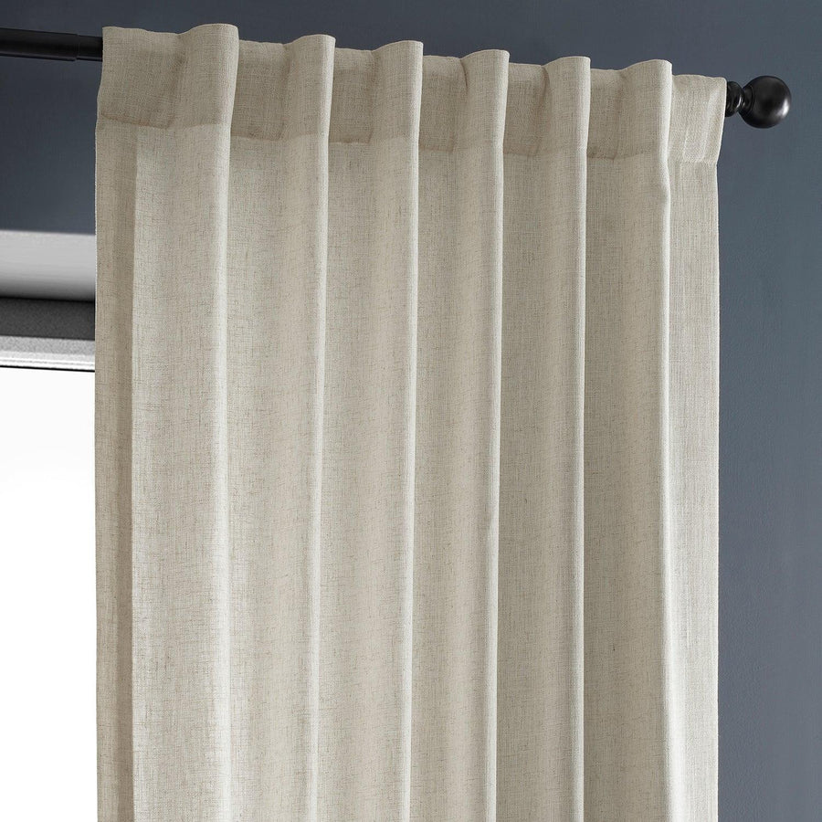 Malted Cream Heavy Faux Linen Curtain