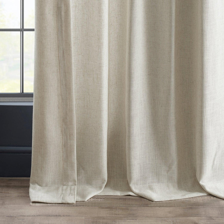 Malted Cream Heavy Faux Linen Curtain