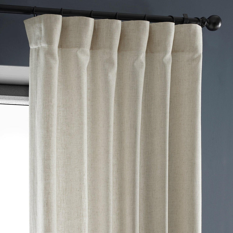 Malted Cream Heavy Faux Linen Curtain