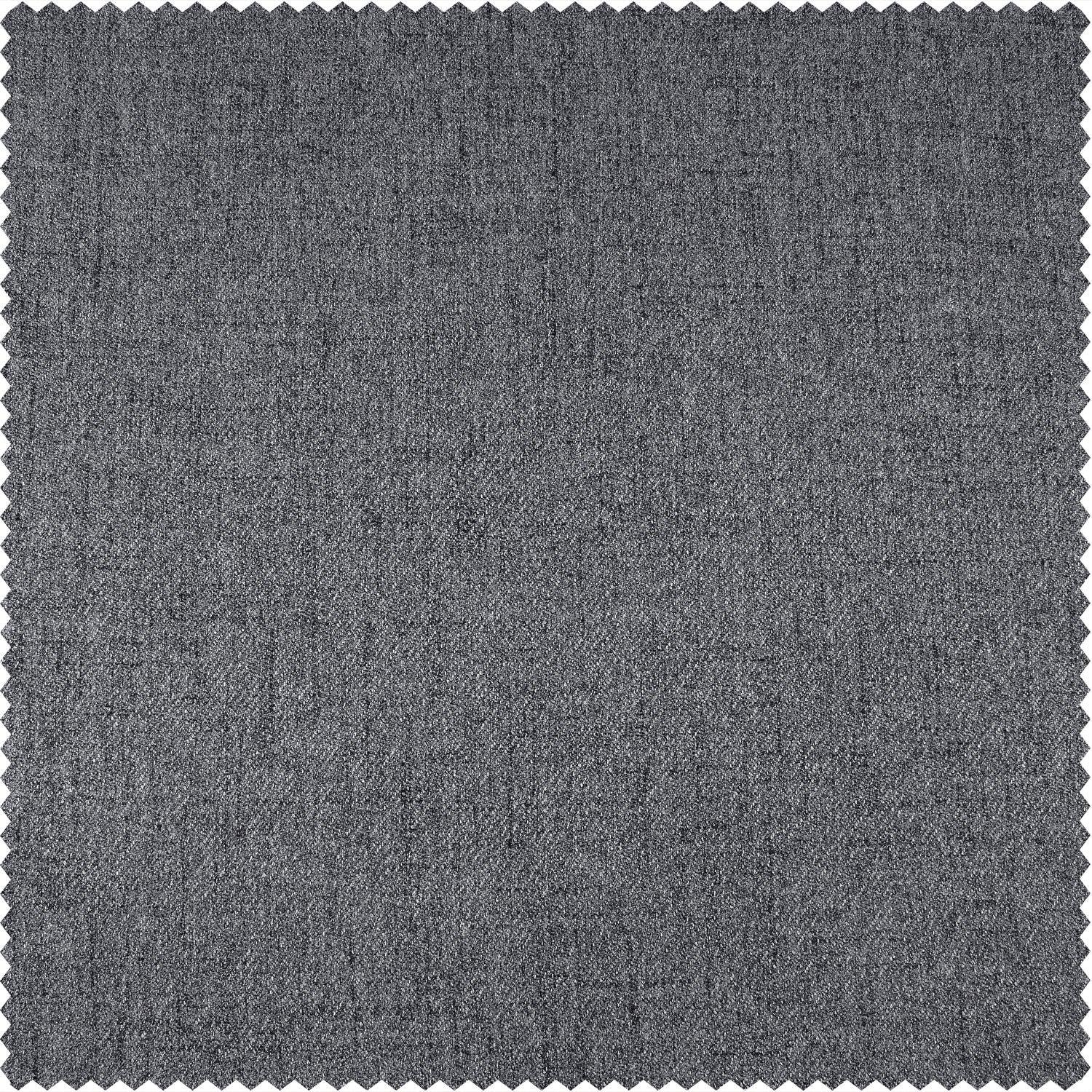 Modern Grey Grommet Heathered Woolen Weave Room Darkening Curtain