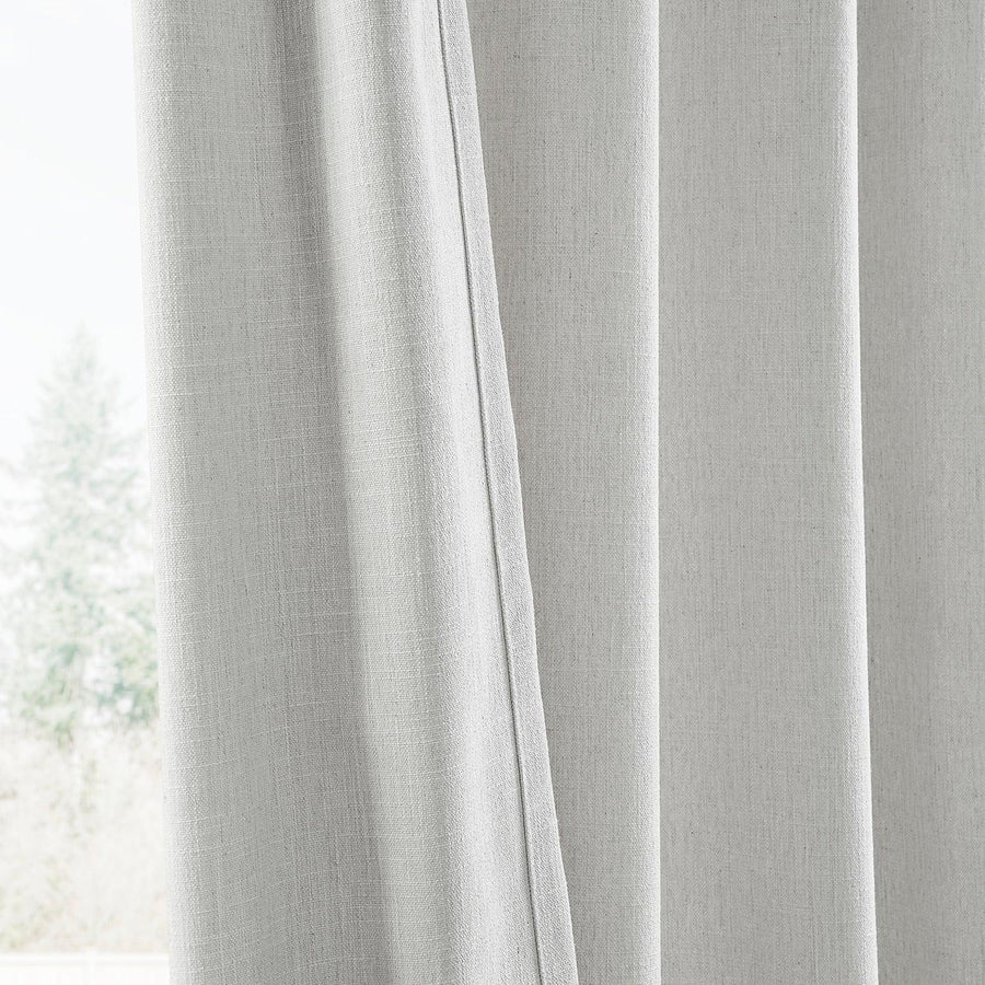 Off-White Grommet Simply Faux Linen Curtain Pair (2 Panels)