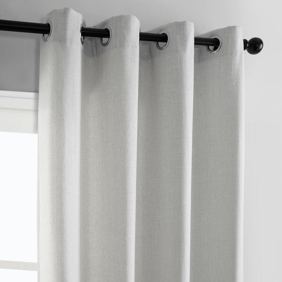 Off-White Grommet Simply Faux Linen Curtain Pair (2 Panels)