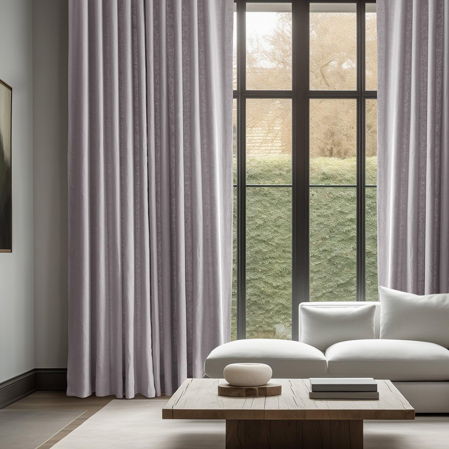 Earl Grey French Linen Custom Curtain