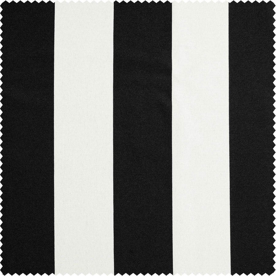 Nautical Black Striped Villanova Outdoor Swatch