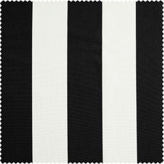 Nautical Black Striped Grommet Villanova Outdoor Curtain