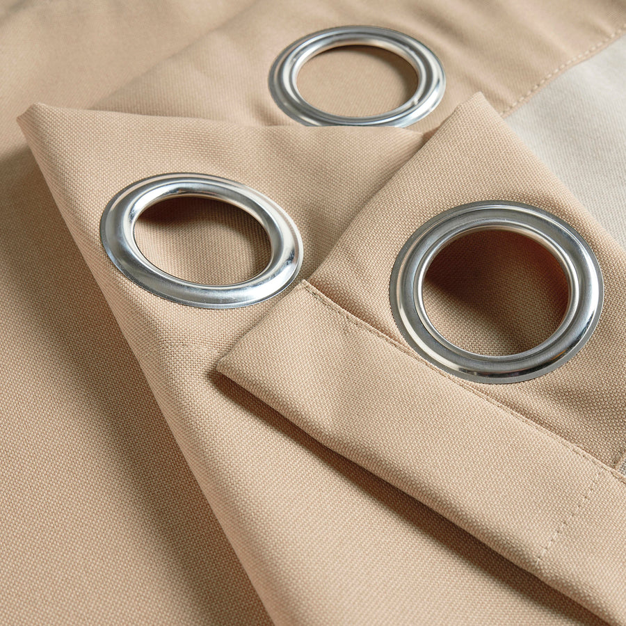 Sand Dune Beige Grommet Villanova Outdoor Curtain