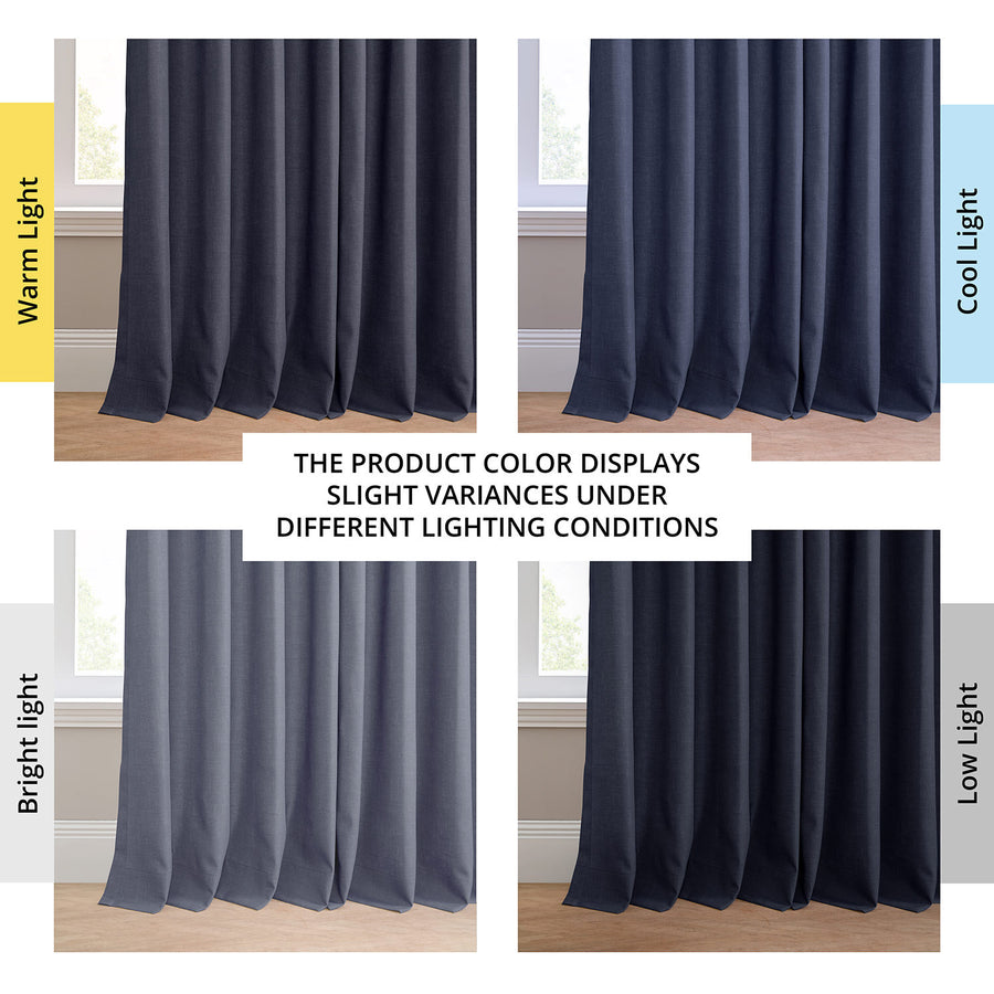 Ocean Navy Blue Grommet Villanova Outdoor Curtain