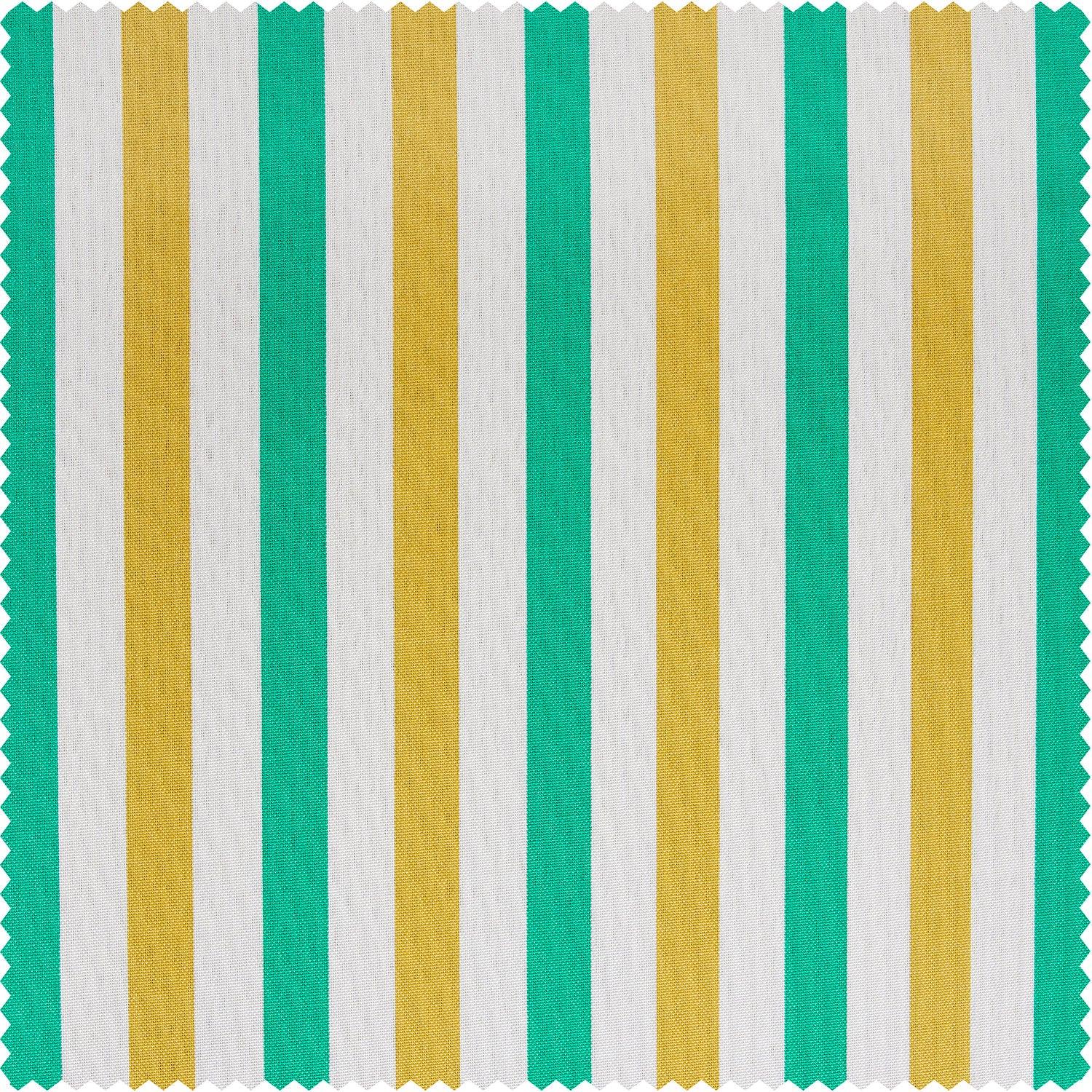 Tropical Sunrise Multi Green & Yellow Striped Grommet Villanova Outdoor Curtain