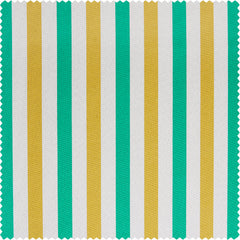 Tropical Sunrise Multi Green & Yellow Striped Grommet Villanova Outdoor Curtain