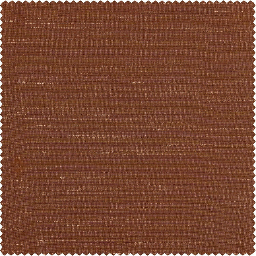 Copper Kettle Vintage Textured Faux Dupioni Silk Swatch - HalfPriceDrapes.com