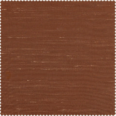 Copper Kettle French Pleat Vintage Textured Faux Dupioni Silk Blackout Curtain