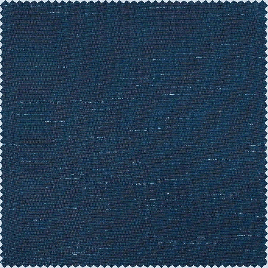 Captain's Blue Vintage Textured Faux Dupioni Silk Swatch - HalfPriceDrapes.com