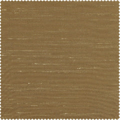 Flax Gold Vintage Textured Faux Dupioni Silk Custom Curtain