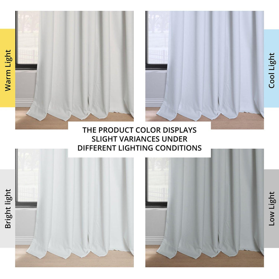 Off White French Pleat Performance Linen Hotel Blackout Curtain