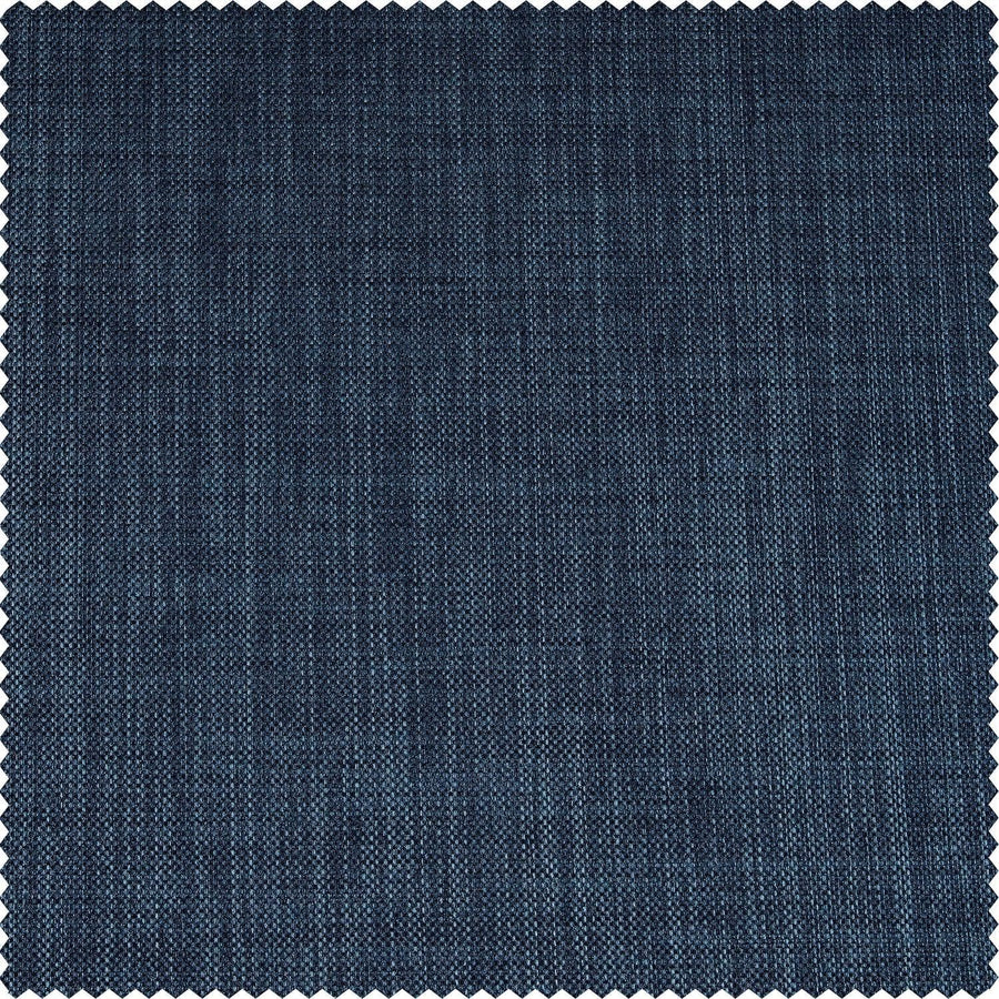 Dark Blue Performance Linen Hotel Blackout Swatch - HalfPriceDrapes.com