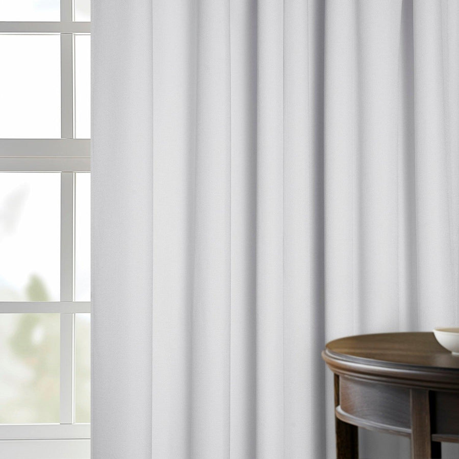 White French Pleat Performance Linen Hotel Blackout Curtain